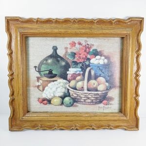 Vintage Framed Kitchen Wall Art Decor